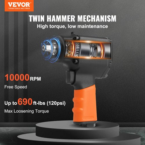 Air Impact Wrench 38Inch Drive Air Impact Gun Up to 690ftlbs