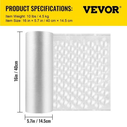 Air Cushion Film 984Ft Length Air Pillow Bubble Bags Film 16 Inch Width
