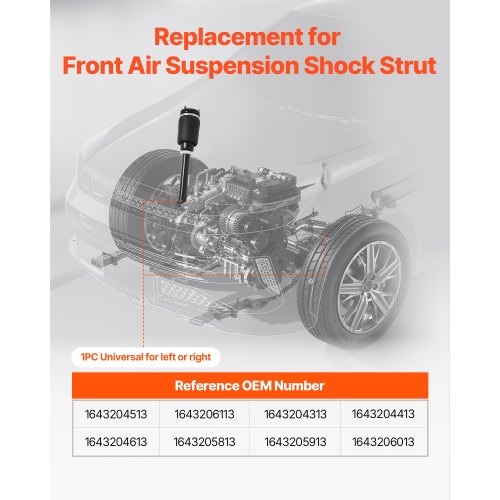 Front Air Suspension Struts Shock Absorbers Compatible With Mercedes Benz