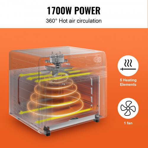 12IN1 Air Fryer Toaster Oven 25L Convection Oven 1700W Stainless Steel