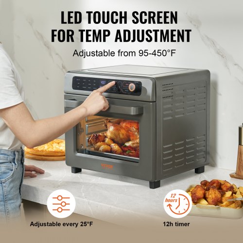 12IN1 Air Fryer Toaster Oven 25L Convection Oven 1700W Stainless Steel