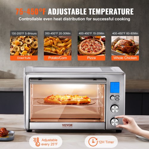 13IN1 Air Fryer Toaster Oven 28L296Qt Convection Oven 1800W 2Tier