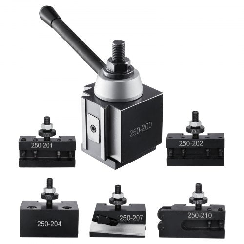 Quick Change Tool Post Set 6 Pcs Includes Lathe Tool Holders Wedge Type