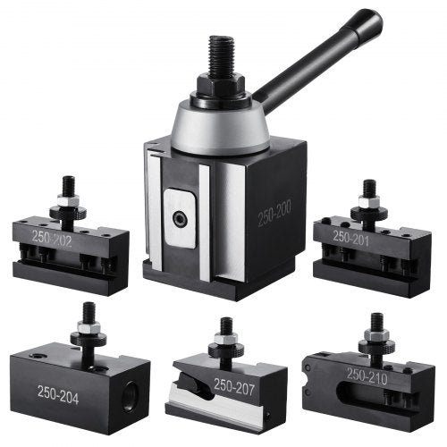 Quick Change Tool Post Set 6 Pcs Includes Lathe Tool Holders Wedge Type