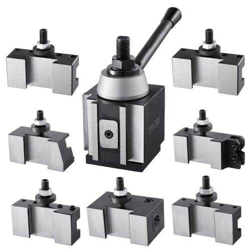 Quick Change Tool Post Set 8 Pcs Includes Lathe Tool Holders Wedge Type