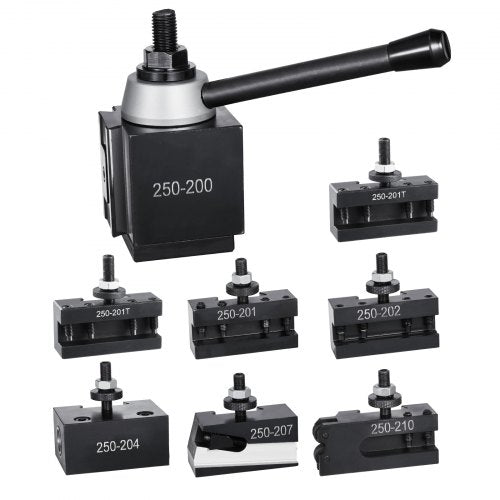 Quick Change Tool Post Set 8 Pcs Includes Lathe Tool Holders Wedge Type