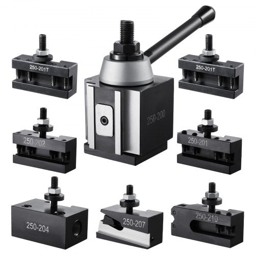 Quick Change Tool Post Set 8 Pcs Includes Lathe Tool Holders Wedge Type