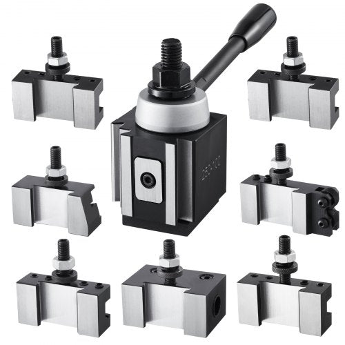 Quick Change Tool Post Set 8 Pcs Includes Lathe Tool Holders Wedge Type