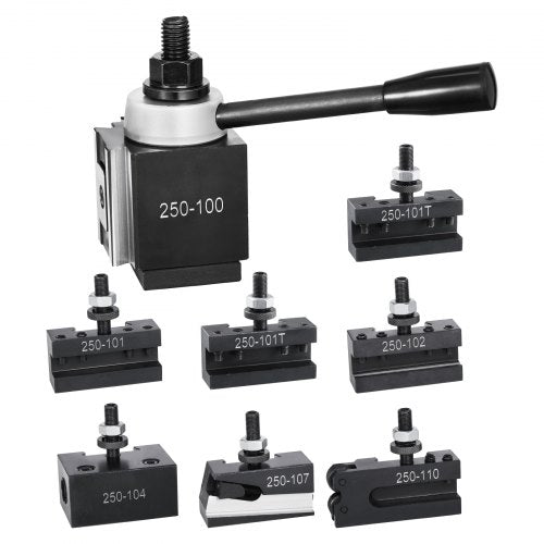 Quick Change Tool Post Set 8 Pcs Includes Lathe Tool Holders Wedge Type