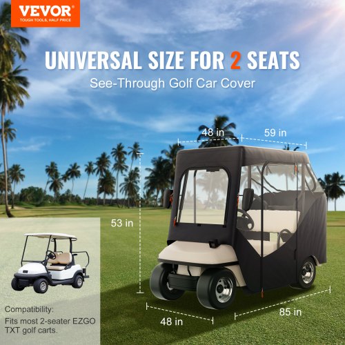 Golf Cart Enclosure Polyester Driving Enclosure Club Car Covers Suitable