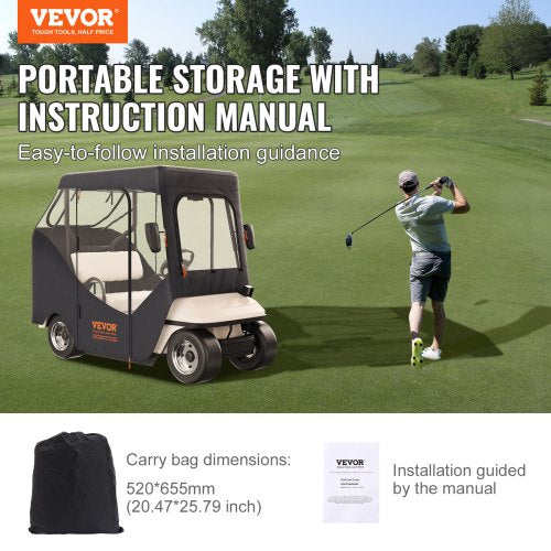 Golf Cart Enclosure Polyester Driving Enclosure Club Car Covers Suitable