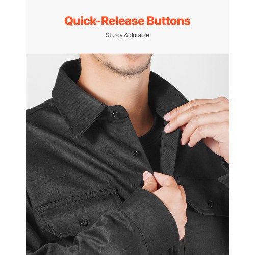 Flame Resistant Welding Jacket 7oz FR Shirts for Men Machine Washable