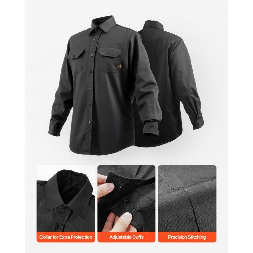 Flame Resistant Welding Jacket 7oz FR Shirts for Men Machine Washable
