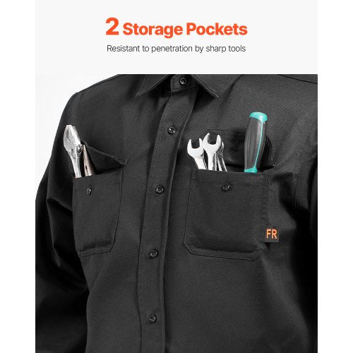 Flame Resistant Welding Jacket 7oz FR Shirts for Men Machine Washable