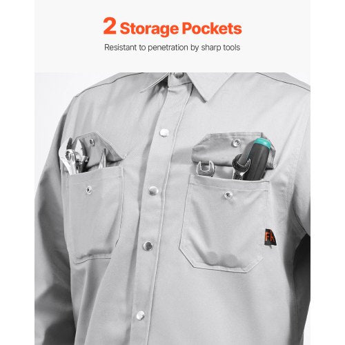 FR Shirts for Men 7oz Flame Resistant Welding Jacket Machine Washable