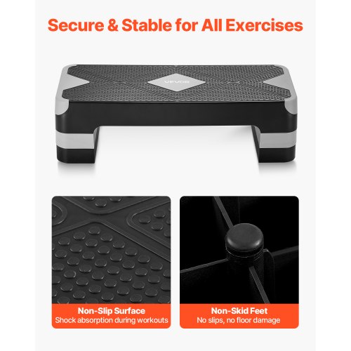 Aerobic Exercise Step Platform 28Inch Workout Aerobic Stepper Height
