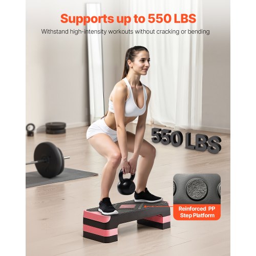 Aerobic Exercise Step Platform 28Inch Workout Aerobic Stepper Height