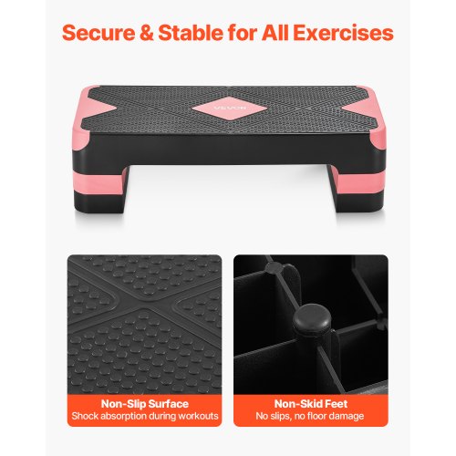 Aerobic Exercise Step Platform 28Inch Workout Aerobic Stepper Height