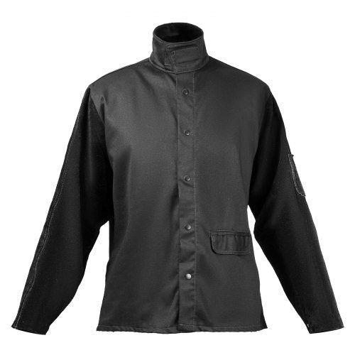Flame Resistant Welding Jacket Heavy Duty Split Cowhide Leather Sleeves 9