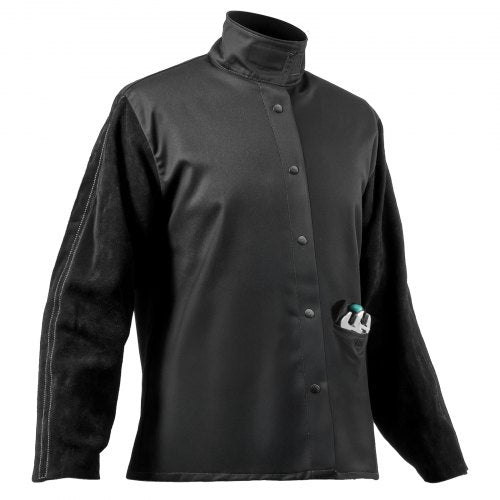 FlameResistant Welding Jacket – L Size Heavy Duty Split Cowhide Leather