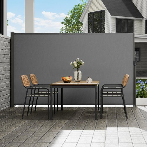 Retractable Side Awning 71x 138 Outdoor Privacy Screen 180g Polyester