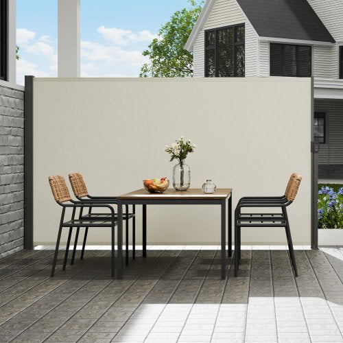 Retractable Side Awning 71x 138 Outdoor Privacy Screen 180g Polyester