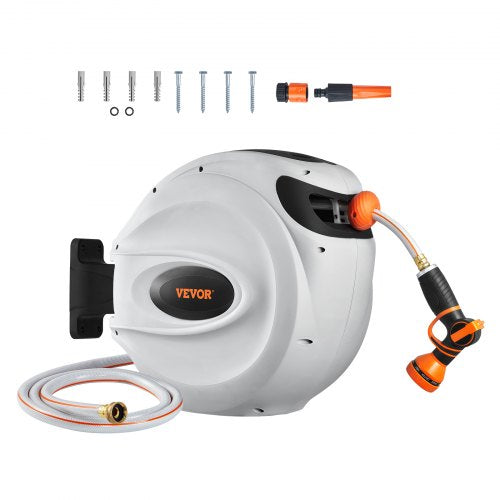 Retractable Hose Reel Water Hose Reel 65x58 180° Swivel WallMounted – 16 MM