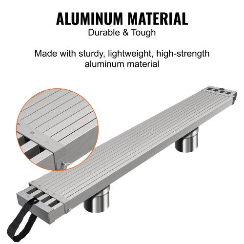 Telescoping Aluminum Work Plank 69 Feet 500lbs Capacity 12.5 inch Width