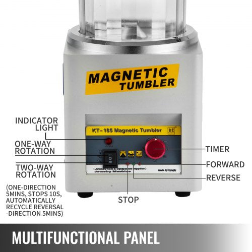 Magnetic Tumbler 180mm Jewelry Polisher Tumbler2000 RPM KT185 Jewelry