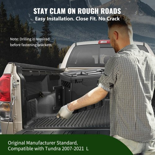 Truck Bed Storage Box Lockable Lid Waterproof ABS Wheel Well Tool Box 66