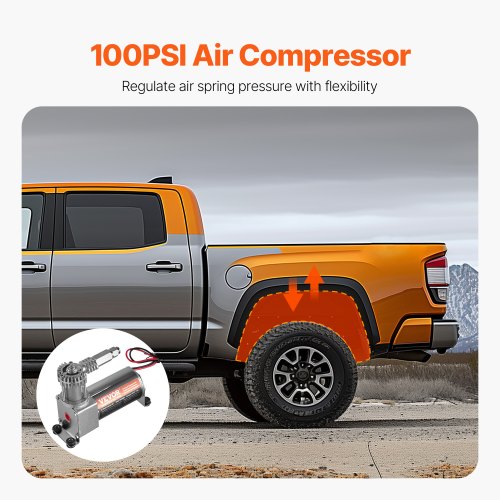 Air Shock Controller Kit 12V 100PSI On Board Air Compressor System Air