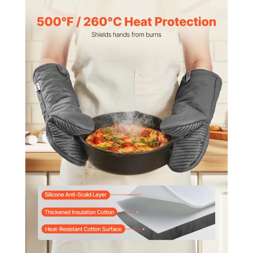 Oven Mitts Mini Oven Mitt Set with NonSlip Silicone Strips High Heat