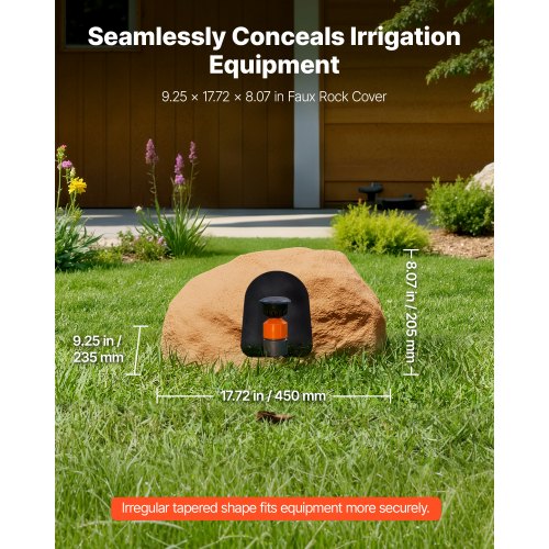 Faux Rock Cover Outdoor Fake Rock Well Pump Cover Realistic Natural