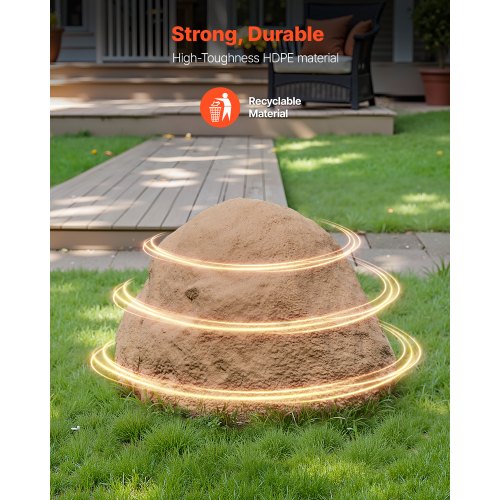 Faux Rock Cover Outdoor Fake Rock Well Pump Cover Realistic Natural 1