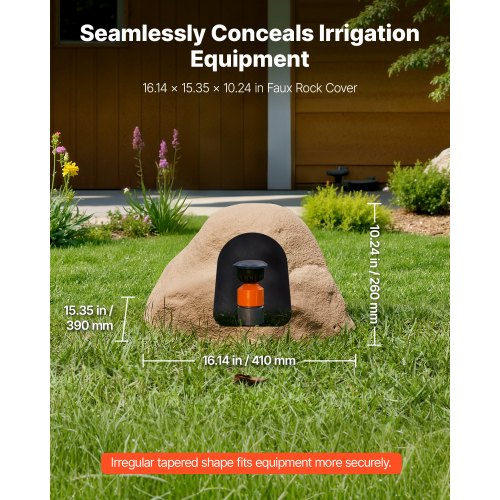 Faux Rock Cover Outdoor Fake Rock Well Pump Cover Realistic Natural 3