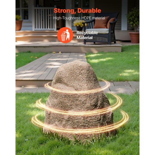 Faux Rock Cover Outdoor Fake Rock Well Pump Cover Realistic Natural 5