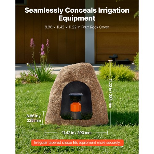 Faux Rock Cover Outdoor Fake Rock Well Pump Cover Realistic Natural 5