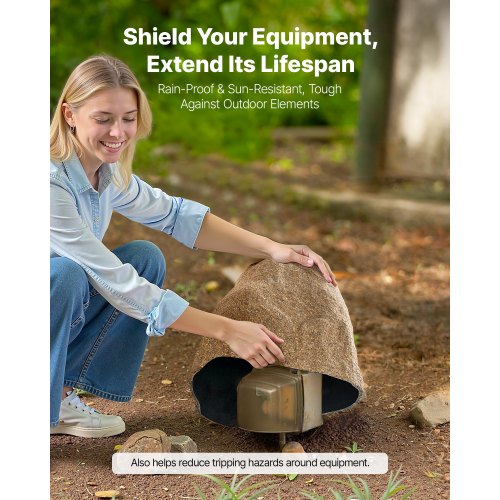 Faux Rock Cover Outdoor Fake Rock Well Pump Cover Realistic Natural 5