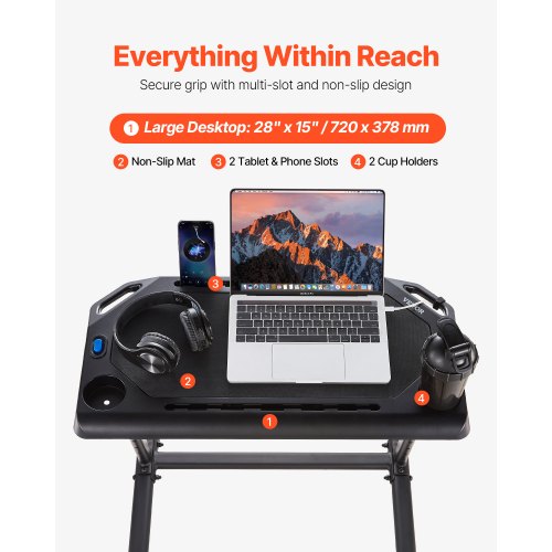 Cycling Desk Mobile Foldable MultiFunctional Bike Trainer Treadmill Desk
