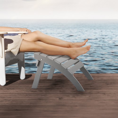 Adirondack Ottoman 215L x 189W x 148H Inch HDPE Plastic Folding