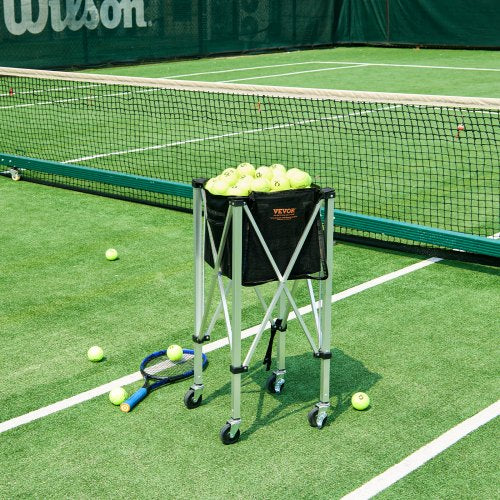 Foldable Tennis Ball Hopper Holds 150 Tennis Balls Lightweight Aluminum