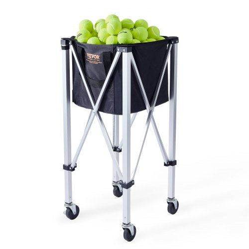 Foldable Tennis Ball Hopper Holds 180 Tennis Balls Lightweight Aluminum