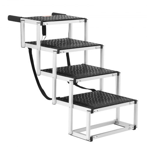 Dog Stair for Cars Wide 4step Dog Car Steps Folding Dog Car Ramp with Nonslip