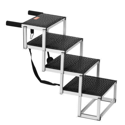 Dog Stair for Cars Wide 4step Dog Car Steps Folding Dog Car Ramp with Nonslip