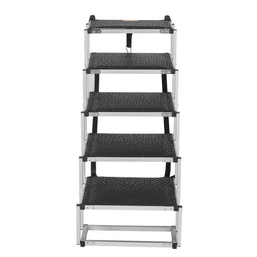 Dog Stair for Cars Wide 5step Dog Car Steps Folding Dog Car Ramp with Nonslip