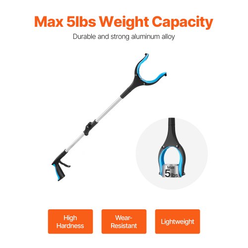 Grabber Reacher Tool 2Pack 34 Foldable Reacher Grabber Pickup Tool with 360°