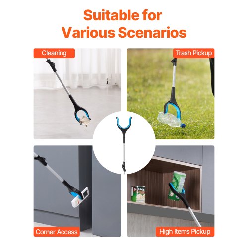 Grabber Reacher Tool 2Pack 34 Foldable Reacher Grabber Pickup Tool with 360°