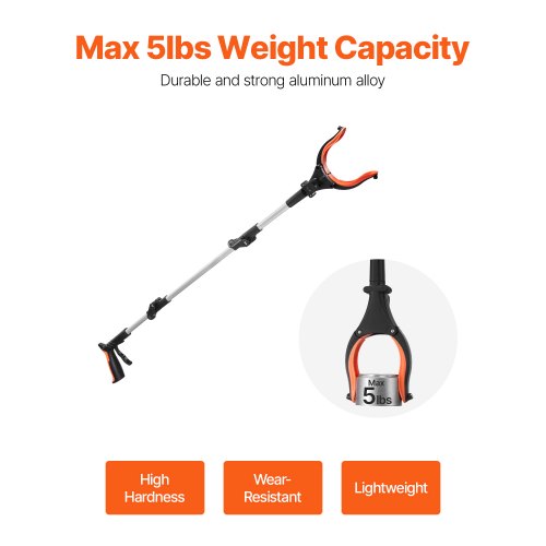 Grabber Reacher Tool 43 Foldable Reacher Grabber Pickup Tool with 360°