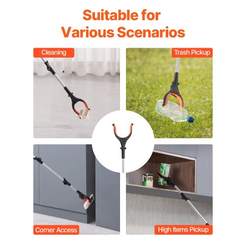 Grabber Reacher Tool 43 Foldable Reacher Grabber Pickup Tool with 360°