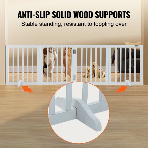 Free Standing Dog Gate 24 H x 803 W Freestanding Pet Gate 4 Panels